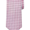 Pronto Uomo Narrow Tie, Pink Gingham