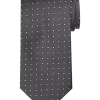 Pronto Uomo Narrow Tie, Charcoal Dot