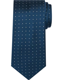 Awearness Kenneth Cole Narrow Tie, Navy Square Dot