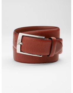 Joseph Abboud Feather Edge Belt, Cognac Herringbone