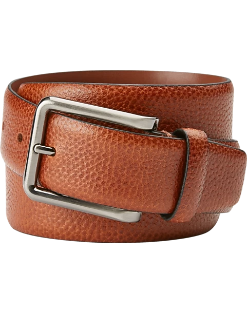 Joseph Abboud Feather Edge Leather Belt, Cognac 3 Joseph Abboud Feather Edge Leather Belt, Cognac