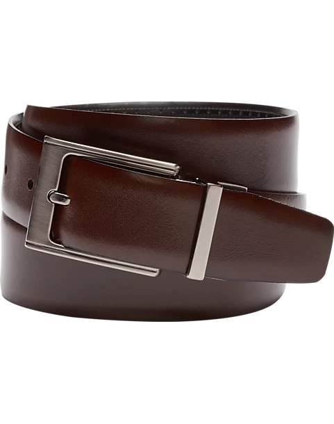 Joseph Abboud Feather Edge Reversible Leather Belt, Black 4 Joseph Abboud Feather Edge Reversible Leather Belt, Black - Image 2