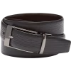 Joseph Abboud Feather Edge Reversible Textured Leather Belt, Black