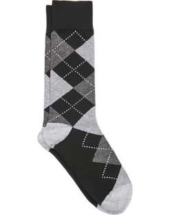 Egara Socks, Black And Gray Argyle