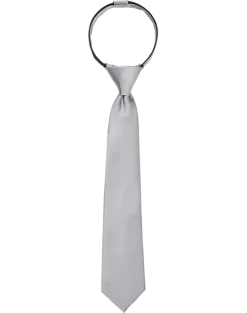 Egara Boys Zipper Tie, Silver