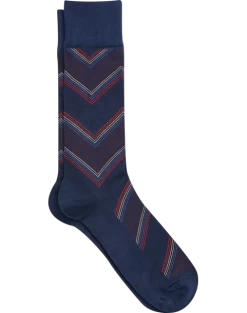 Egara Blue V-Striped Socks, 1 Pair