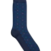 Egara Sapphire Blue Dot And Diamond Socks, 1 Pair