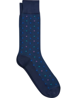 Egara Sapphire Blue Dot And Diamond Socks, 1 Pair