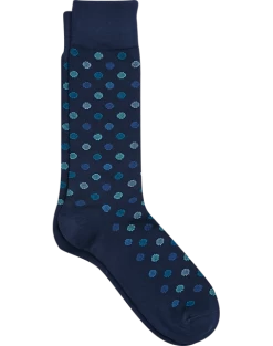 Egara Navy Dot Socks, 1 Pair