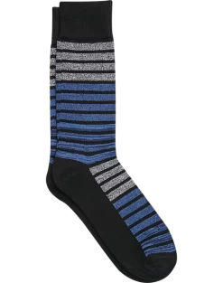 Egara Black And Blue Stripe Socks, 1 Pair