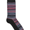 Egara Black Multicolor Stripe Socks, 1 Pair -Men Clothing Shop MW40 8XDZ 02 EGARA ANTHRACITE MAIN