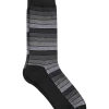 Egara Black Stripe Socks, 1 Pair -Men Clothing Shop MW40 8XEA 02 EGARA ANTHRACITE MAIN