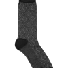 Egara Charcoal Gray Geo Socks, 1 Pair -Men Clothing Shop MW40 8XEC 02 EGARA ANTHRACITE MAIN