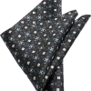 Pronto Uomo Pocket Square, Black Medallion -Men Clothing Shop MW40 8XJP 02 PRONTO UOMO BLACK MAIN