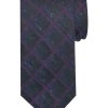 Pronto Uomo Narrow Tie, Navy Sketched Diamond