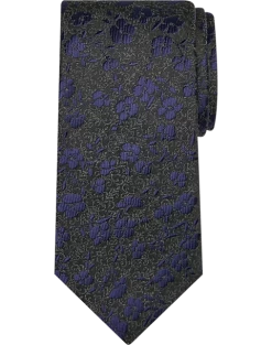 Pronto Uomo Narrow Tie, Marine Floral