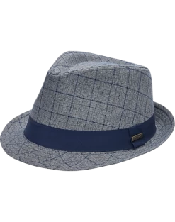Biltmore Fedora, Gray Plaid