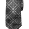 Joseph Abboud Narrow Tie, Black Tonal Plaid -Men Clothing Shop MW40 8XPE 02 JOSEPH ABBOUD BLACK MAIN