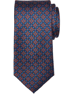 Joseph Abboud Narrow Tie, Orange Medallion