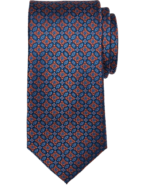 Joseph Abboud Narrow Tie, Orange Medallion 3 Joseph Abboud Narrow Tie, Orange Medallion