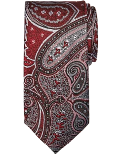 Joseph Abboud Narrow Tie, Red Persian