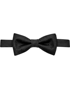 Pronto Uomo Pre-Tied Bow Tie, Black Medallion