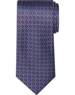 Joseph Abboud Narrow Tie, Purple Mini Floral