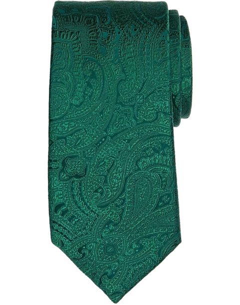 Joseph Abboud Narrow Tie, Green Tonal Paisley 3 Joseph Abboud Narrow Tie, Green Tonal Paisley