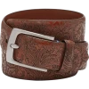 Joseph Abboud Leather Casual Belt, Cognac Floral Paisley -Men Clothing Shop MW40 8XRL 05 JOSEPH ABBOUD COGNAC MAIN