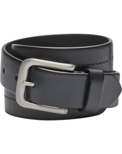 Joseph Abboud Leather Casual Belt, Navy