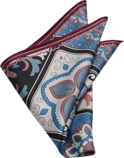 Joseph Abboud Pocket Square, Pink Tile Mosaic