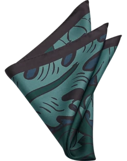 Joseph Abboud Pocket Square, Green Western Floral