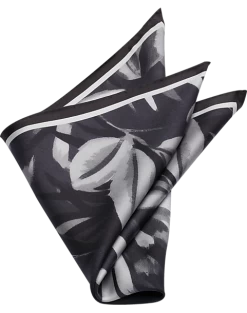 Joseph Abboud Pocket Square, Black Tropical