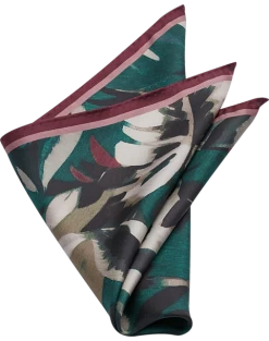 Joseph Abboud Pocket Square, Green Tropical