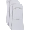 Egara White Sneaker Liner Socks, 3-Pack -Men Clothing Shop MW40 8XWX 19 EGARA WHITE MAIN