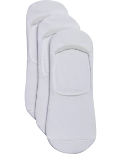 Egara White Sneaker Liner Socks, 3-Pack
