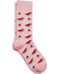 Egara Socks, Pink Stripe And Watermelons