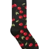 Egara Socks, Black With Red Cherries -Men Clothing Shop MW40 8XX2 02 EGARA BLACK MAIN