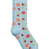 Egara Socks, Cerulean Blue With Fruit And Citrus -Men Clothing Shop MW40 8XX5 08 EGARA CERULEAN MAIN