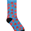 Egara Socks, Marina Blue With Strawberries -Men Clothing Shop MW40 8XX6 04 EGARA MARINA MAIN