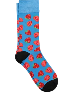Egara Socks, Marina Blue With Strawberries