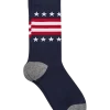 Egara Socks, Navy Stars And Stripes -Men Clothing Shop MW40 8XXK 01 EGARA NAVY MAIN