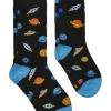 Egara Adult & Child Socks 2-Pack, Black & Blue Space Life