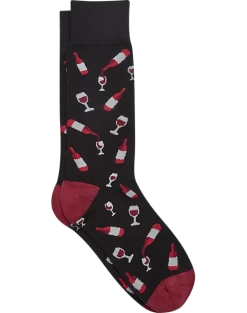 Egara Socks, Black Wineglasses And Bottles