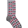 Egara Playing Cards Socks, Gray -Men Clothing Shop MW40 8XYK 22 EGARA LT GRAY MAIN