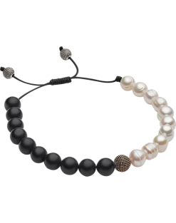 Pronto Uomo Bracelet, Black Onyx & White Pearl
