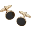 Pronto Uomo Black Onyx Round Cufflinks