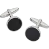 Pronto Uomo Black Onyx Round Cufflinks