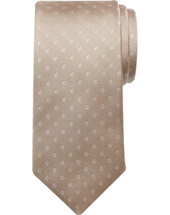 Michael Strahan Narrow Tie, Taupe Stylized Dot