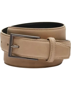 Egara Feather Edge 32mm Faux Leather Belt, Sand
